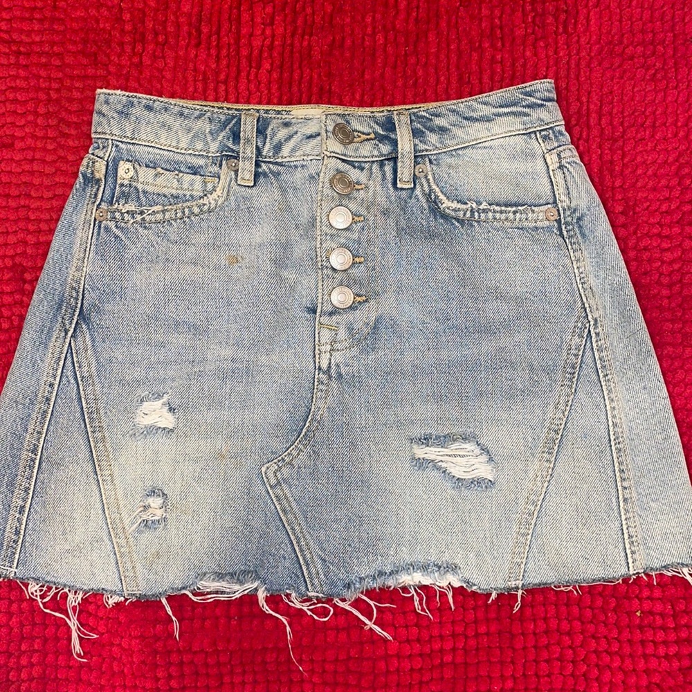 Free People jean skirt